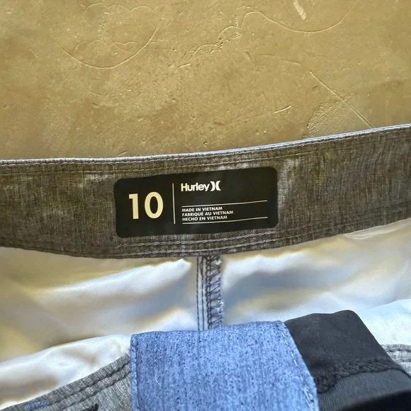 Hurley Hybrid Blue and Green Surf Shorts - Picture 2 of 3